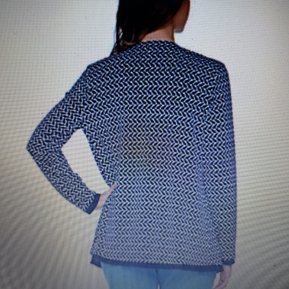 Susan Graver Liquid Knit Reversible Blazer & Printed Tank - Picture 8 of 9